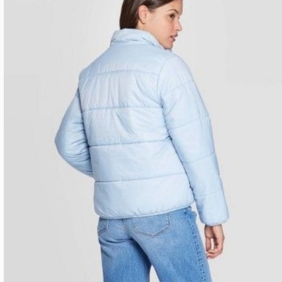Universal Thread Light Blue Puffer Jacket - Picture 3 of 7
